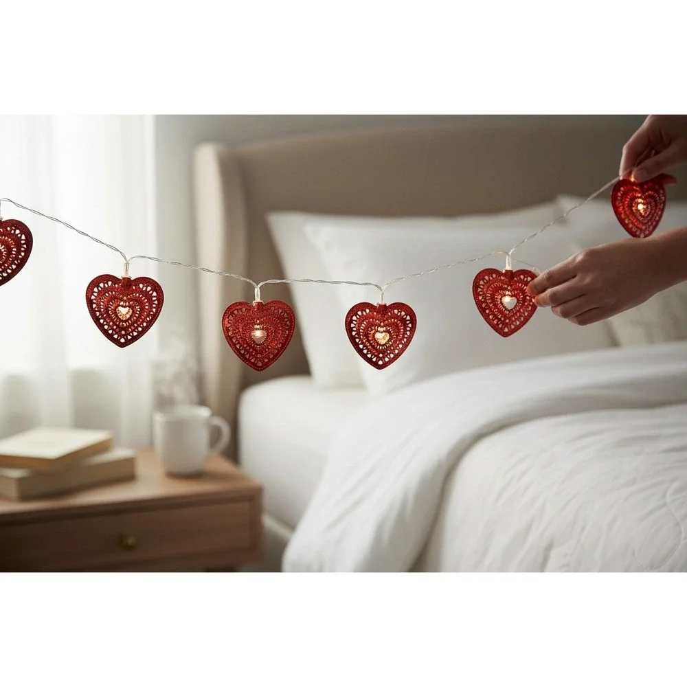 Target Heart String Lights Valentine 6ft Red New 3 Sets Filigree LED